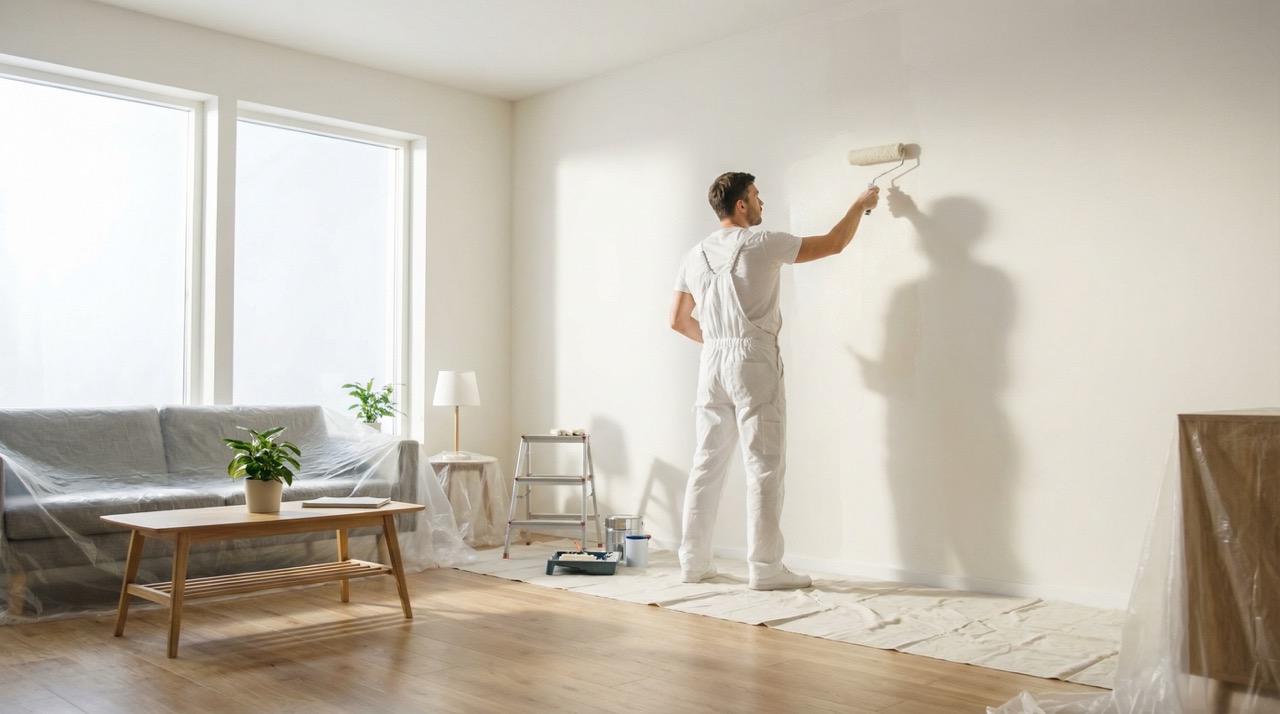 Professional interior painting by QC Solutions