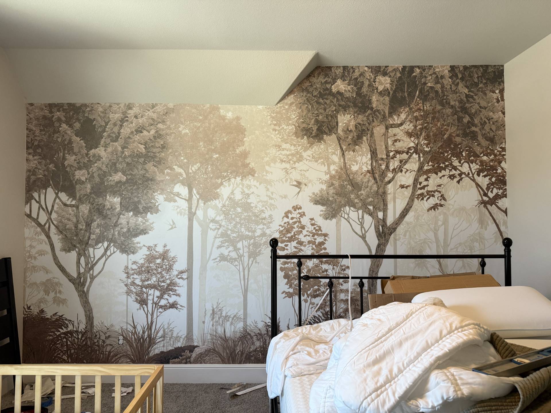 Wall mural installation